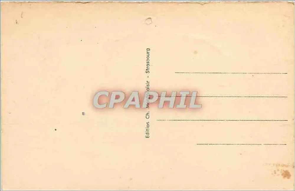 Strasbourg — Vue prise des Ponts Couverts — Édition Ch. Ménard - Verso