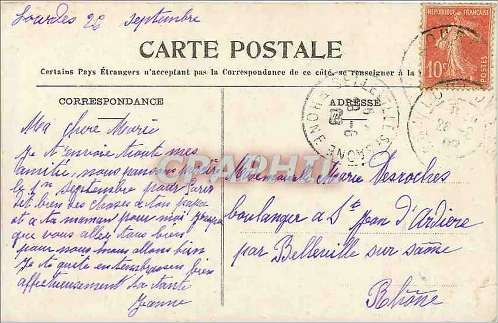 Lourdes - O Castelo-Forte — editor L. Pfonix, n°5 - Verso