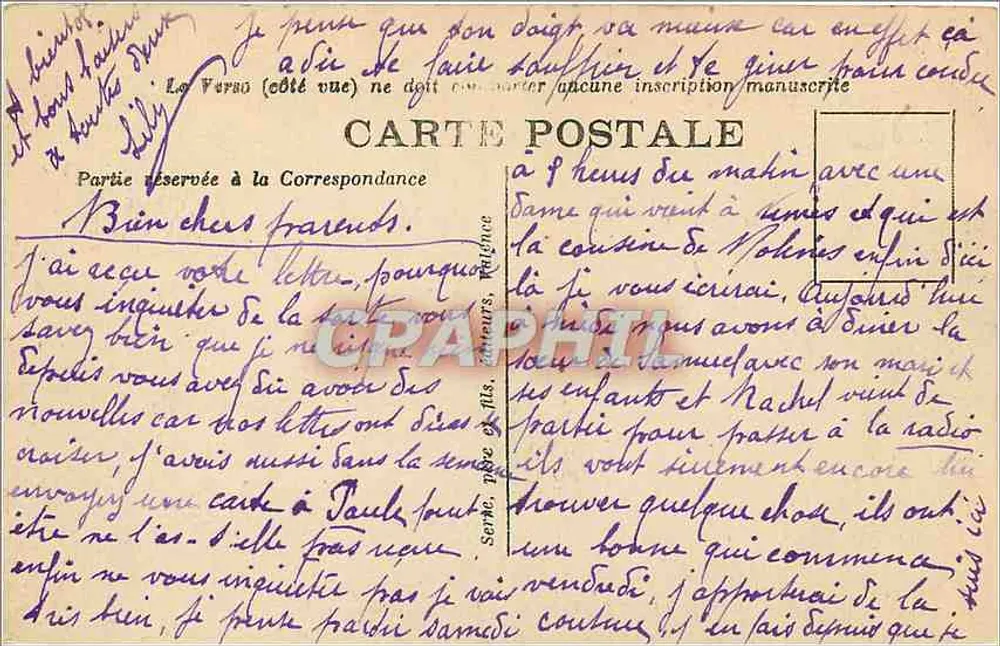 Valência — Ruínas de Crussol — Editor não identificado, n° 19 - Verso