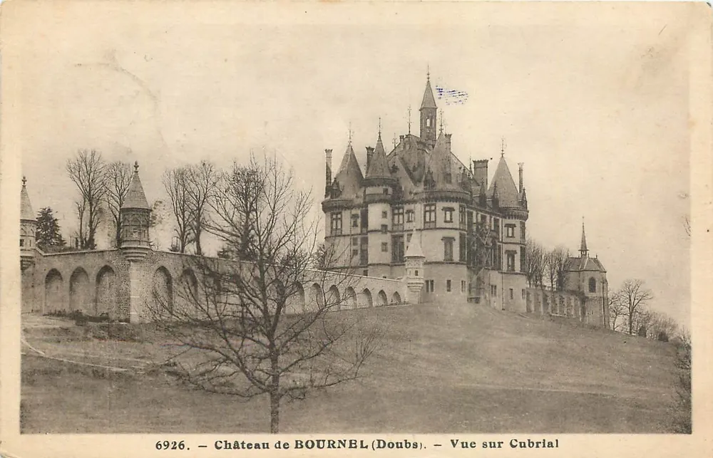 Castelo de BOURNEL (Doubs) — Vista sobre Cubrial — Edições C. Le Bishinquin, n° 6926 - Frente