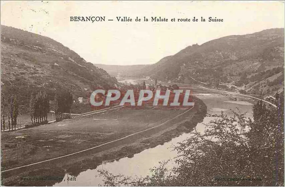 Besançon — Vallée de la Malate et route de la Suisse — Mazelitte & Mouney, édit. - Recto