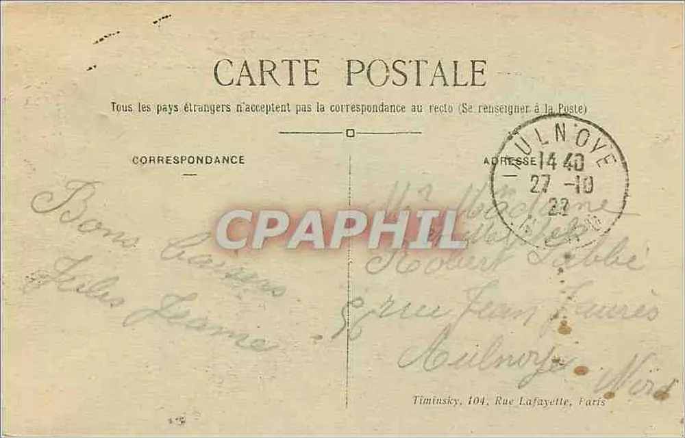 Senlis — Voorzijde van de nieuwe Station — T.M.K. - Achterkant