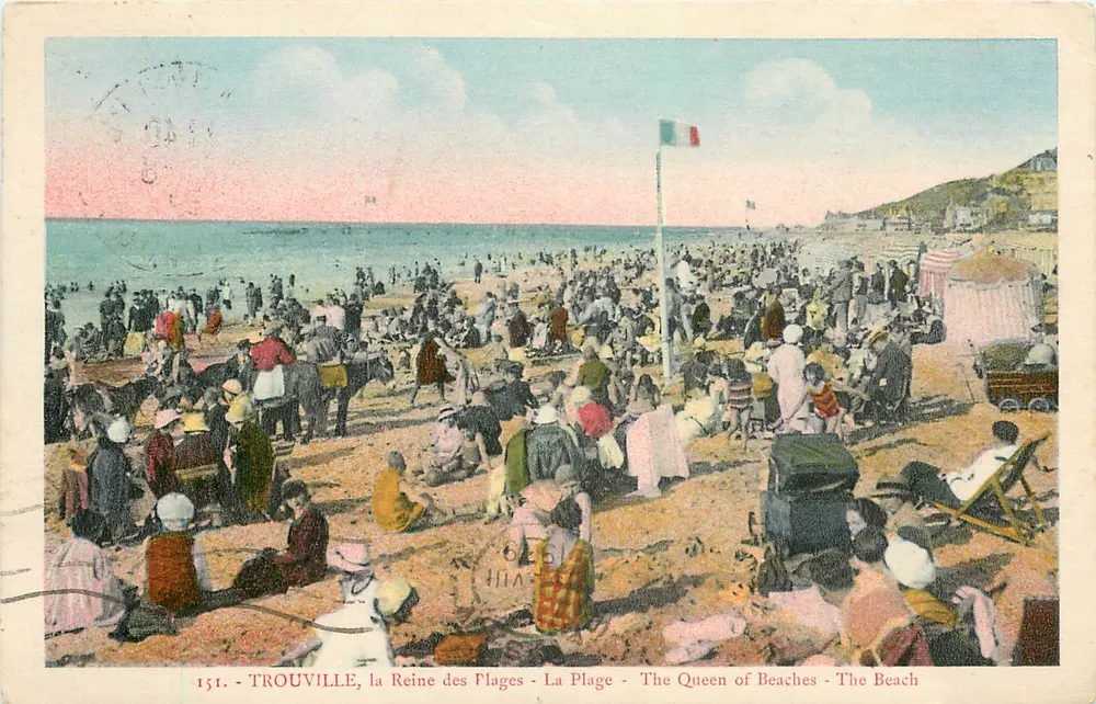 TROUVILLE, la Reine des Plages - La Plage - The Queen of Beaches - The Beach - Recto