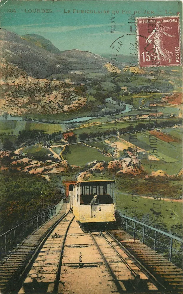 Lourdes — O Funicular do Pic du Jer — LL 304 - Frente