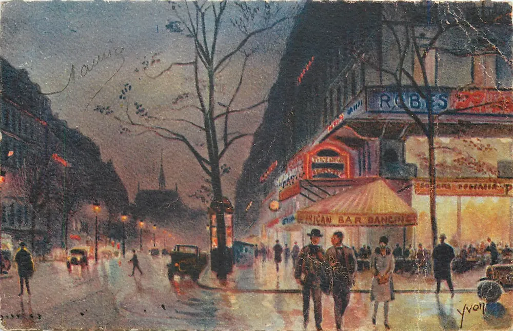 Boulevard Saint-Michel — As Férias Noturnas de Paris — Edições Yvons - Frente