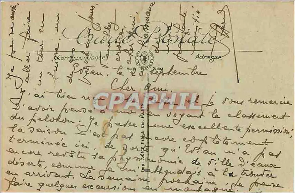 ÉVIAN-LES-BAINS — Il Porto — Arrivo della nave — LL. — N° 83 - Verso