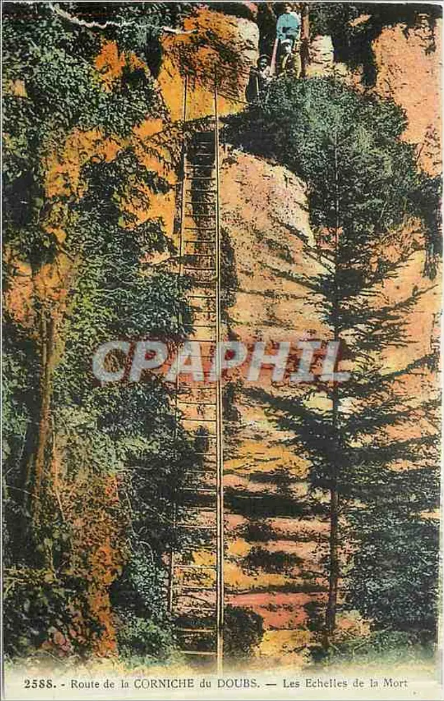 Rodovia da Corniche do Doubs — As Escadas da Morte — Editora: Cartes La Cigogne, Strasbourg - Frente