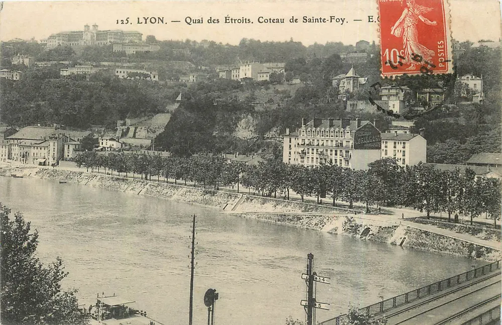 LYON — Quai der Engen. Hügel von Sainte-Foy — E. C. - Vorderseite