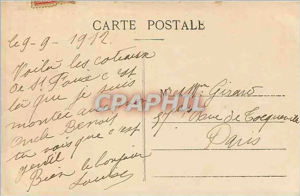 LYON — Quai der Engen. Hügel von Sainte-Foy — E. C. - Rückseite
