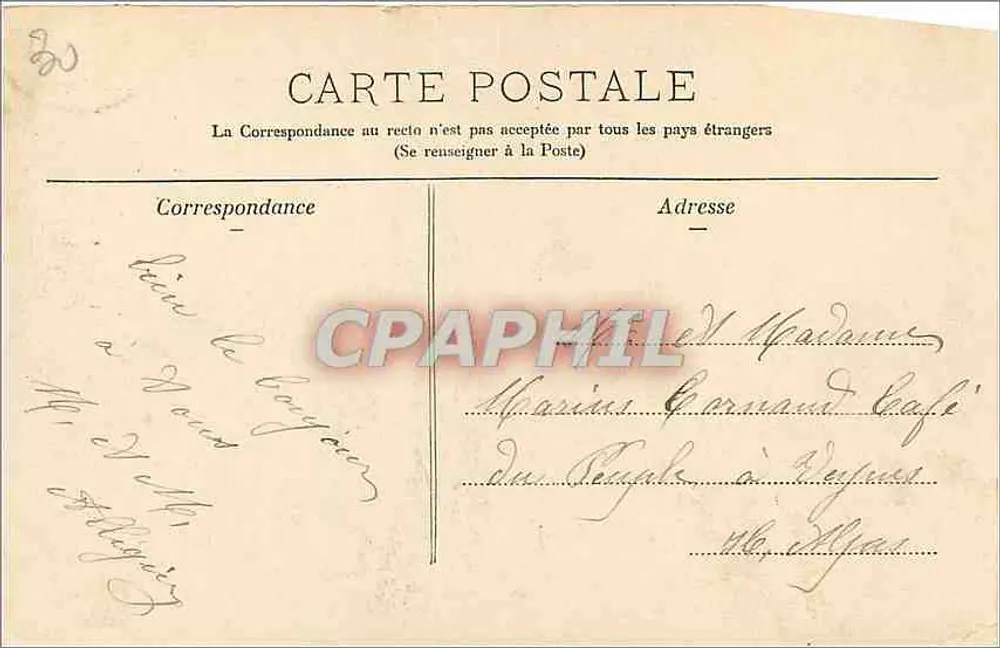 Lyon — Fontaine Bartholdi — H. B. & Cie, Lyon, n°12 - Verso