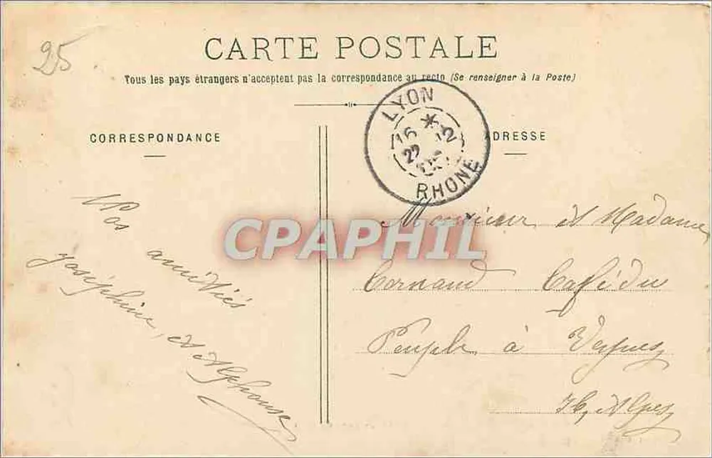 Lyon - Most Środkowy — H. Bricout et Cie, Lyon - Rewers