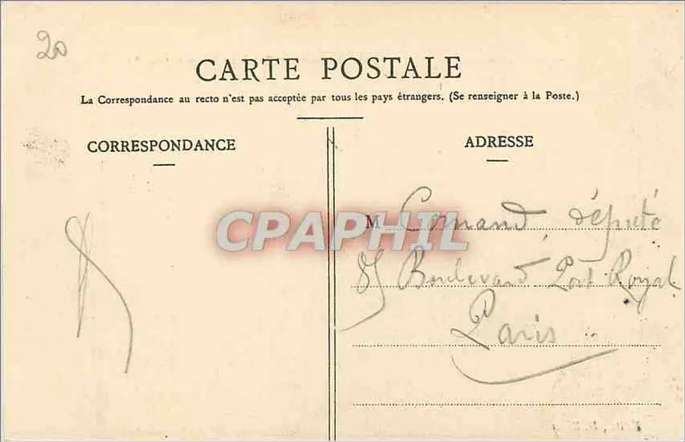AVIGNON — O Palácio dos Papas — editor Porteen, n° 3001 - Verso