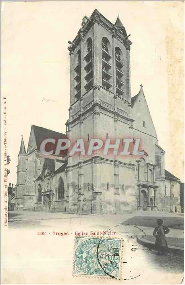 Troyes - Igreja de São Mizier — Fotógrafo A. Binet & Château-Thierry, coleção R.F. n°2466 - Frente