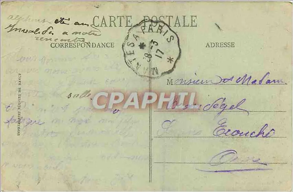 Dreux - Vue prise Place Saint-Gilles — Ch. Fouceault, édit., Dreux - Verso