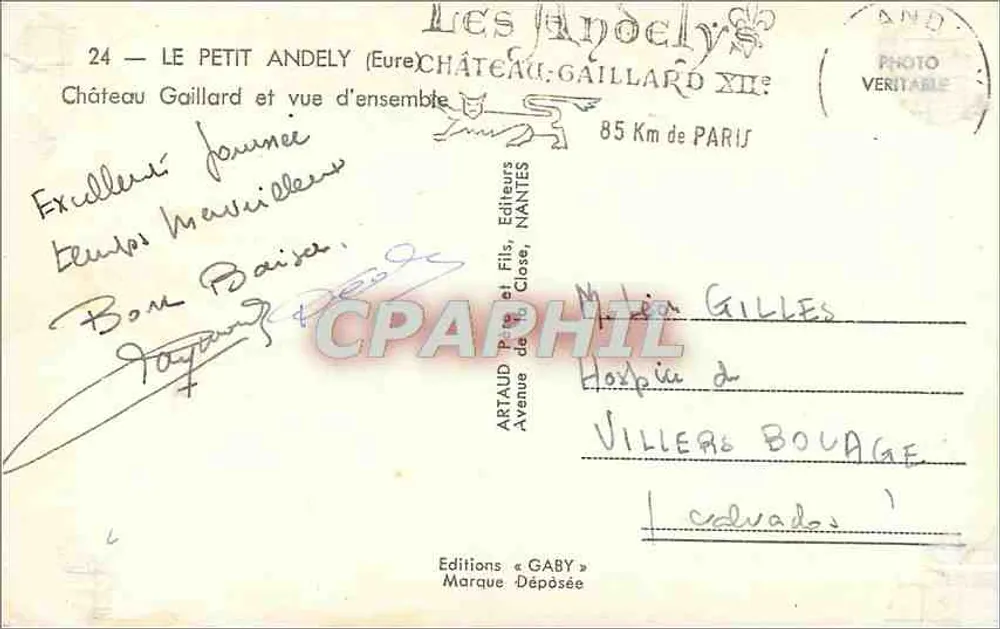 Le Petit Andely (Eure) — Castelo de Gaillard e vista geral — Éditions Gaby - Verso
