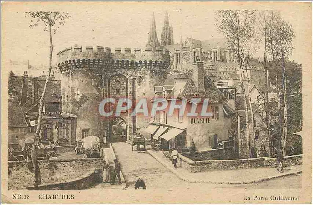 Chartres — La Porte Guillaume — éditeur C. L. Buvette, ND.18 - Frente