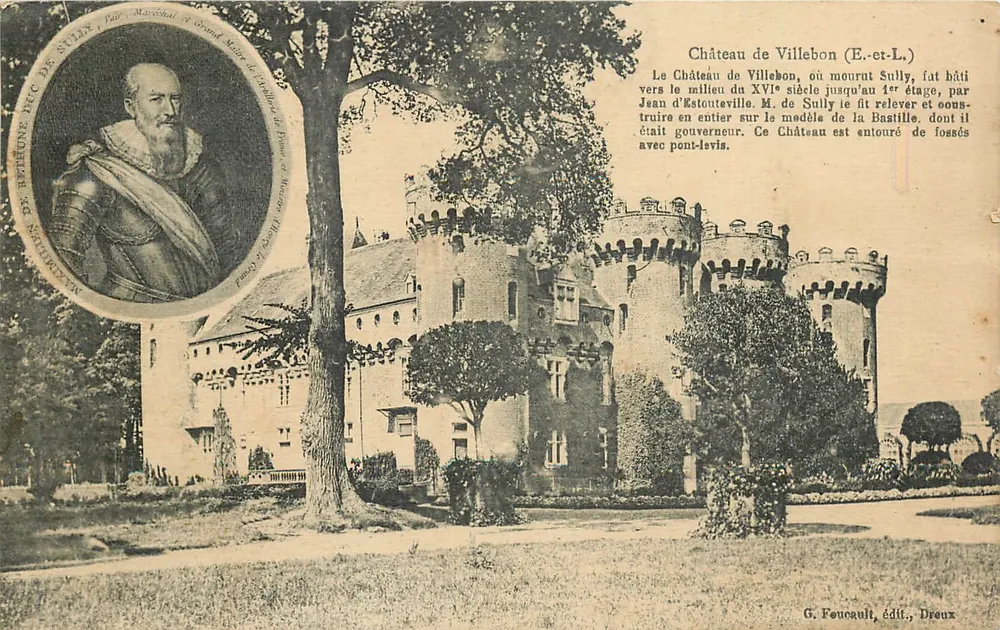 Castelo de Villebon (E.-et-L.) — retrato de Richelieu — G. Feucault, editor, Dreux - Frente
