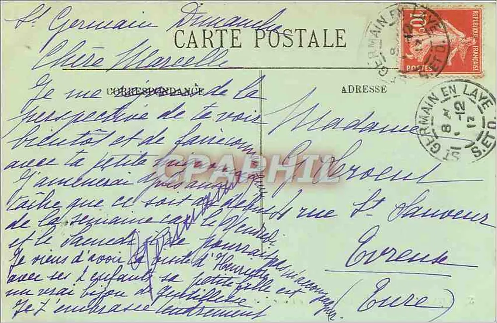 Saint-Germain-en-Laye — Le Château et la Chapelle — LL. — N°8 - Verso