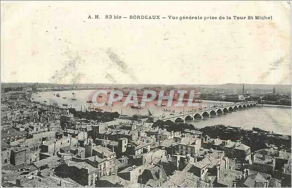 Bordeaux — Allgemeiner Blick vom Turm Saint Michel — A.H. 83 bis - Vorderseite
