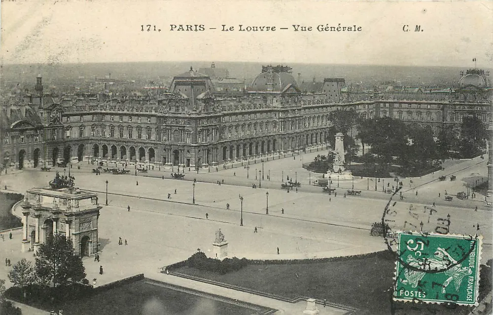 Paris - O Louvre - Vista Geral — C.M. n°171 - Frente