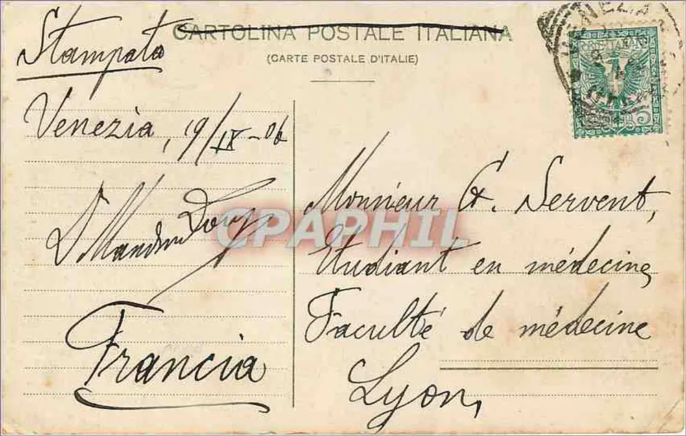Venezia - Palazzo Ducale - Scala dei Giganti — I. Mudlano & Co. - Milano 9458 - Verso