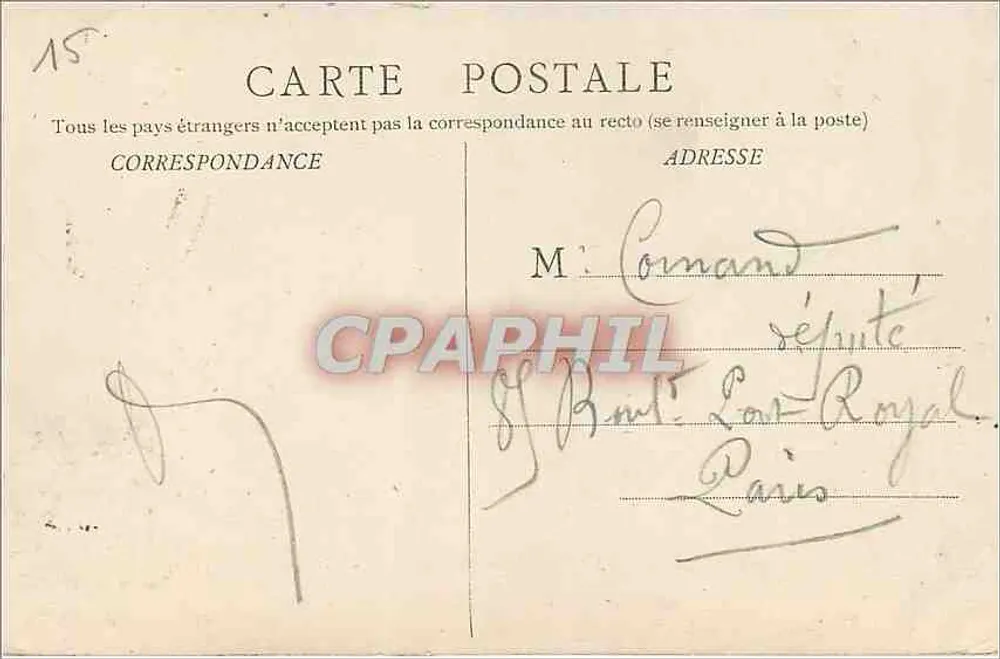 Avignon — Jacquemard — editor não visível, número de série não legível - Verso