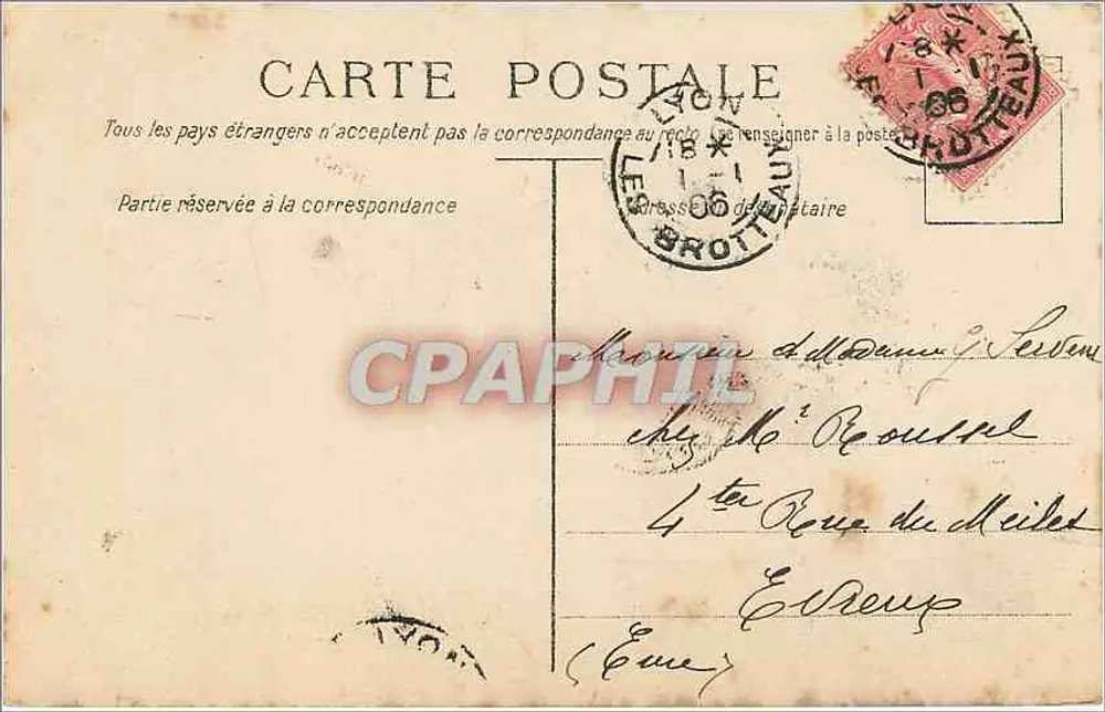 एक छोटी लड़की एक पैन के टोपी में — 14 जनवरी 1908 — जे. फ़ावियर - पीछे