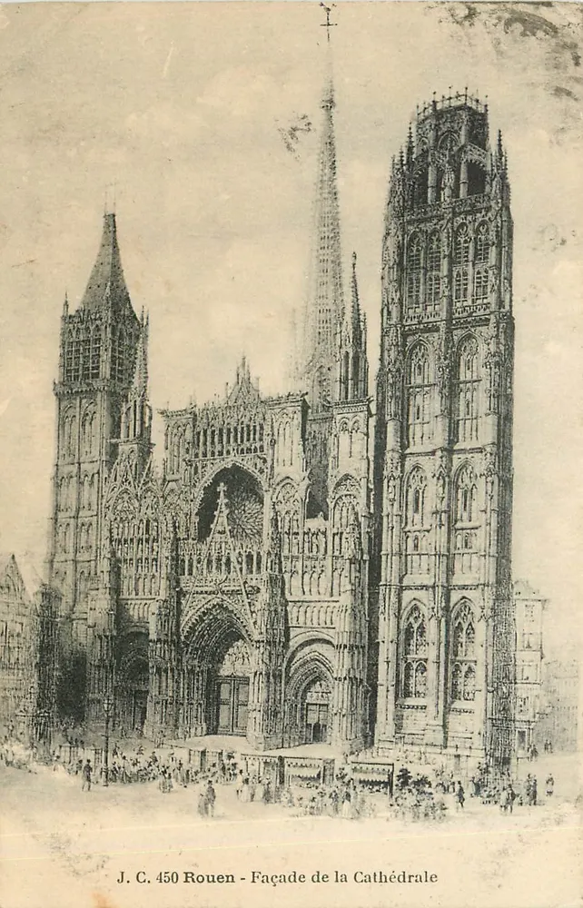 Rouen — Facha da Catedral — J. C. 450 - Frente