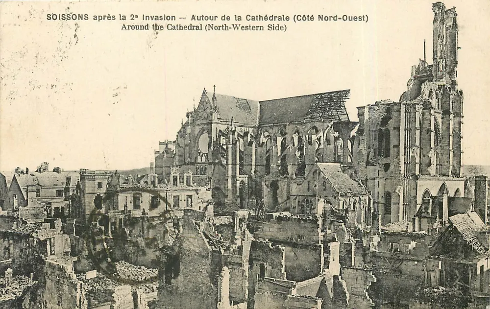 Soissons após a 2ª Invasão — Ao redor da Catedral (Lado Noroeste) - Frente