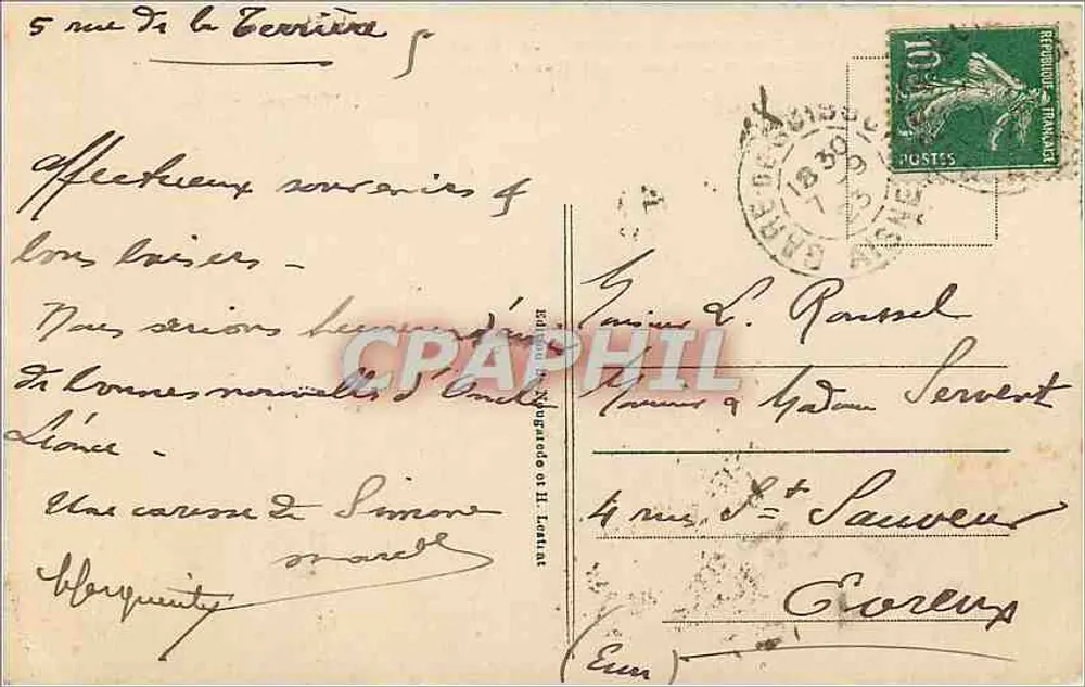 Soissons após a 2ª Invasão — Ao redor da Catedral (Lado Noroeste) - Verso