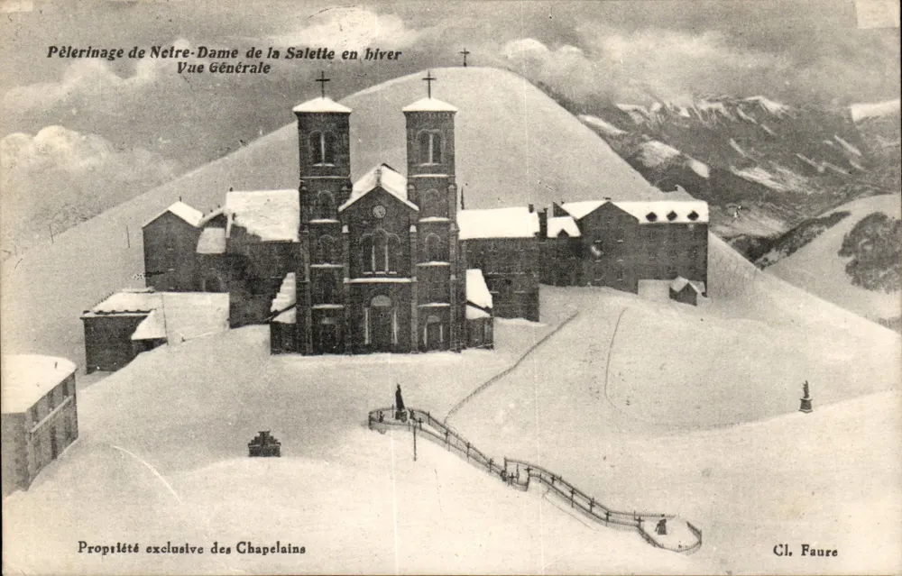 Pilgerreise zu Notre-Dame de la Salette im Winter — Allgemeiner Blick — Cl. Faure - Vorderseite