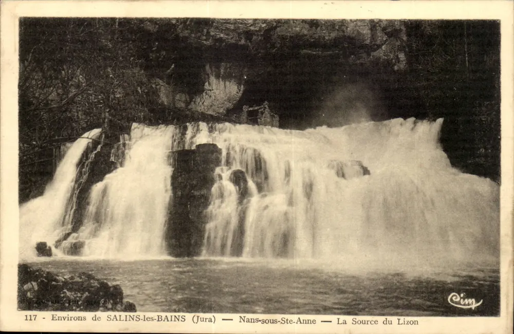 Umgebung von SALINS-les-BAINS (Jura) — Nans-sous-St-Anne — Quelle des Lizon — Cim - Vorderseite