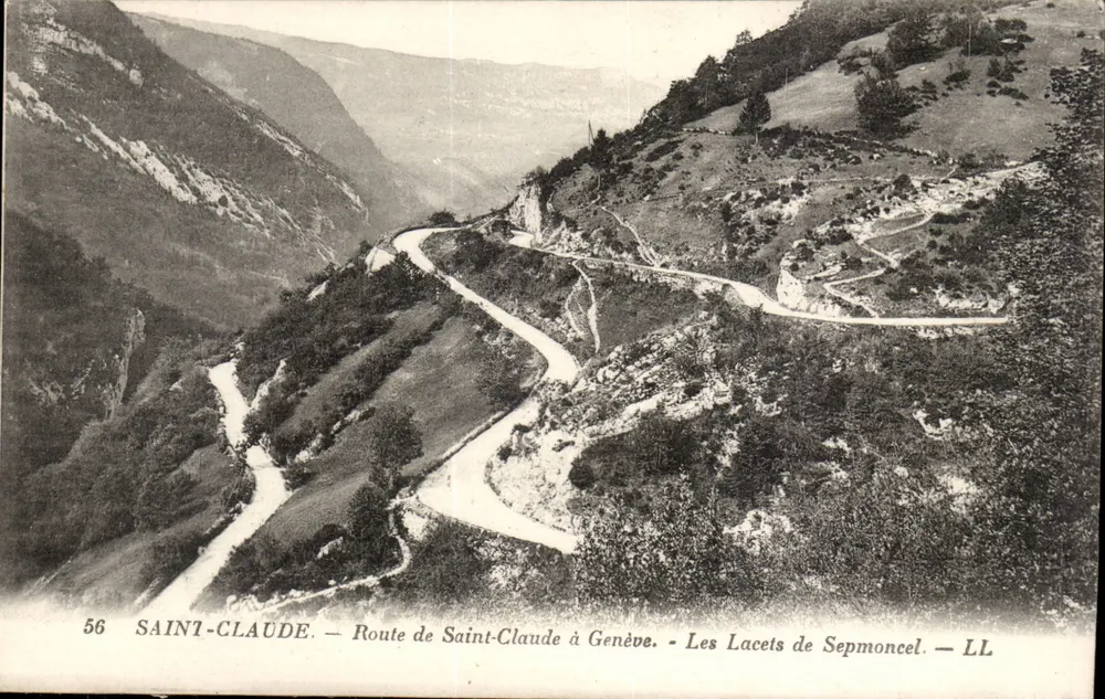 Saint-Claude — Route de Saint-Claude à Genève — Les Lacets de Sepmoncel — LL - Recto