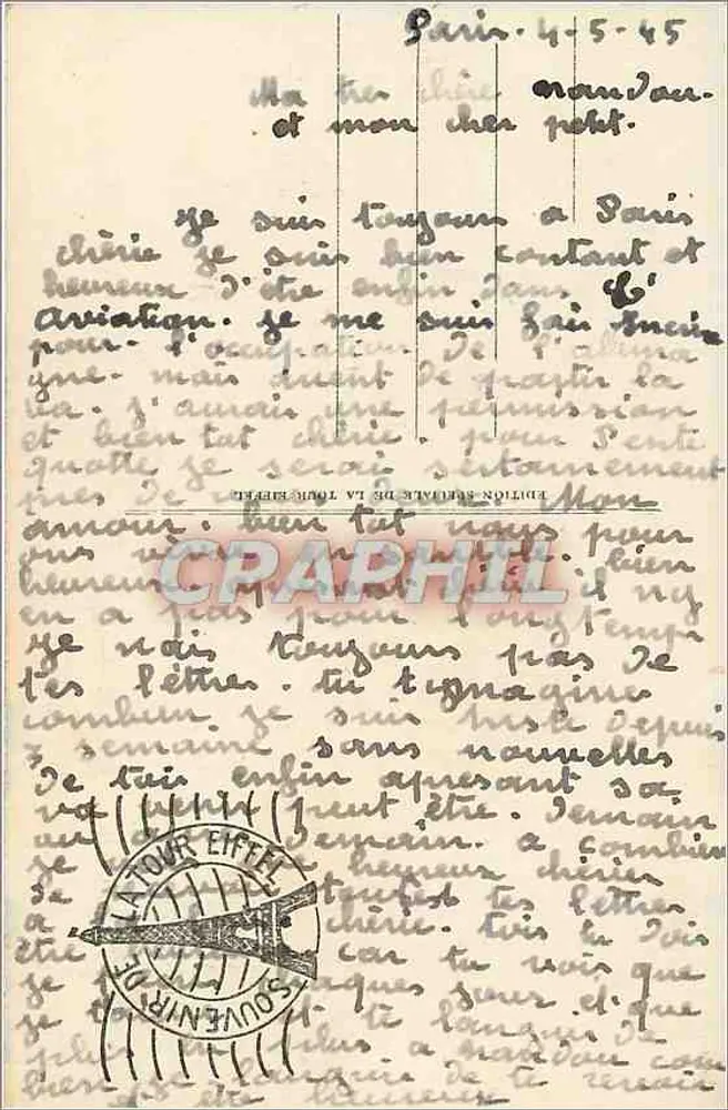 PARIS – Die Fontänen des Palais de Chaillot und die Eiffelturm — Éditions de la Tour Eiffel, n° 979 - Rückseite