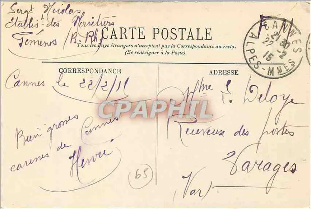 Lourdes — Le Château et les Montagnes — LL. - Verso