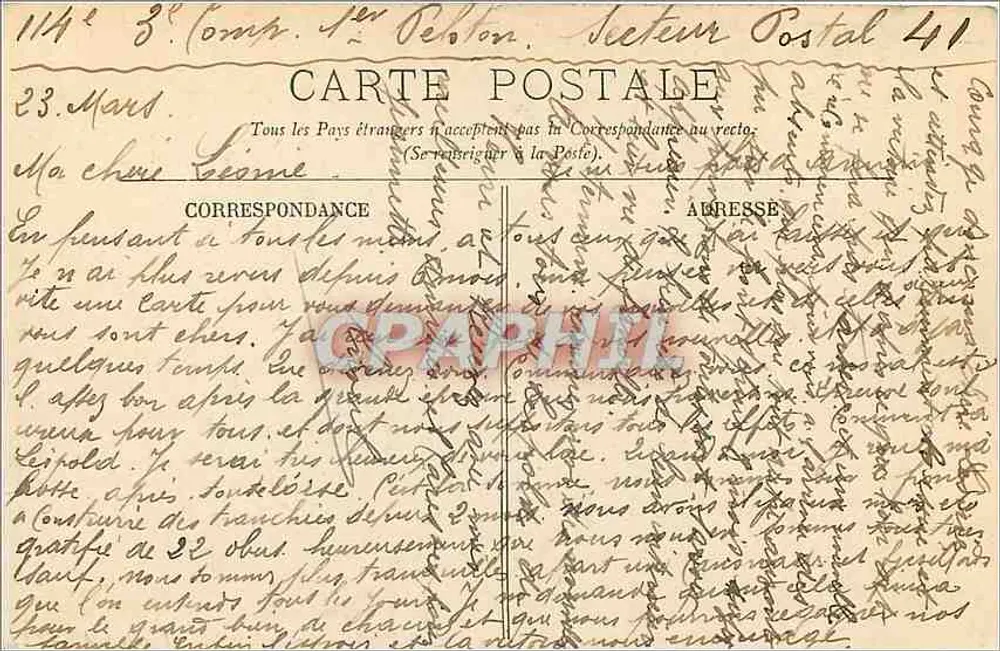 Amiens — A Catedral — Fachada Sul — LL. — N° 103 - Verso