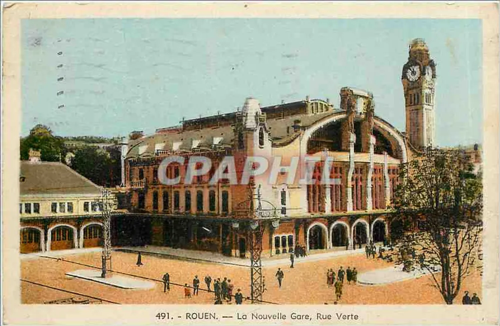 Rouen — La Nouvelle Gare, Rue Verte — Édition La Cigogne - Recto