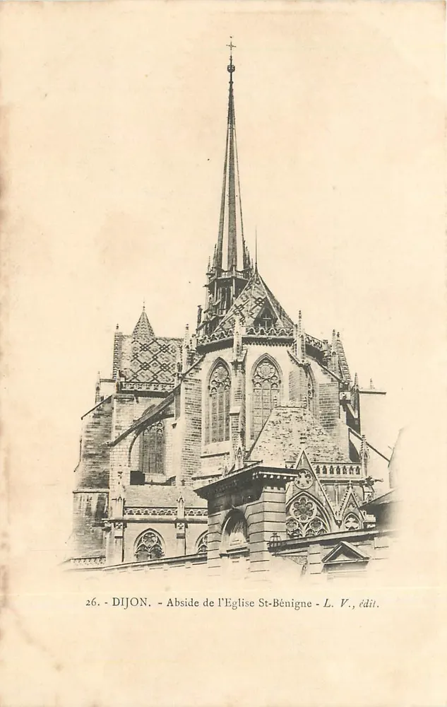 Dijon — Abside da Igreja de São Benigno — L. V., edit. - Frente