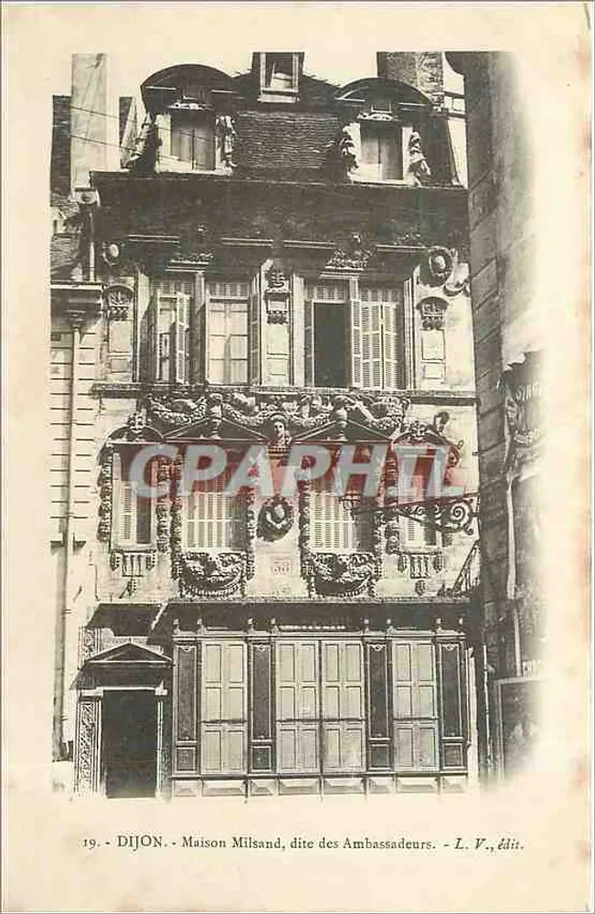 Dijon - Maison Milsand, detta dei Ambasciatori — L. V., edit. - Recto