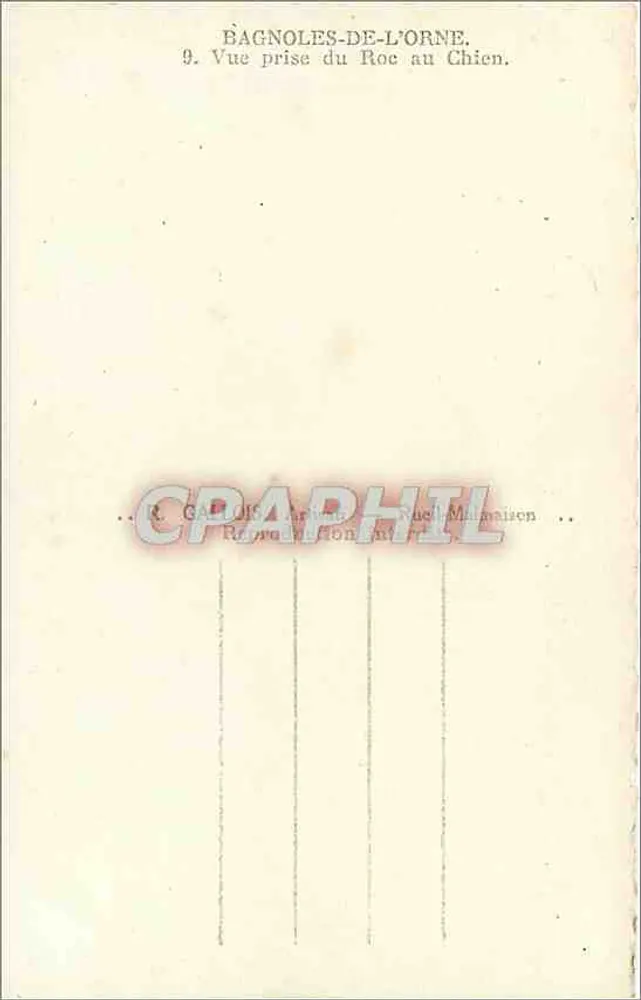 Bâgnolles-de-l'Orne — Ansicht vom Roc au Chien — G. GADOUR — Reproduktion für Sammler - Rückseite