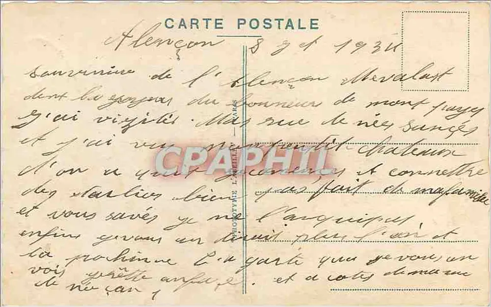 Alençon — O Hotel de Ville — editor Phototype L'Alençonne - Verso