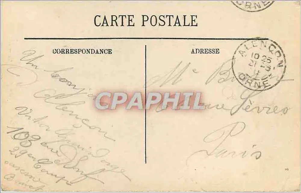 Alençon — Les vieux Fossés du Château — LL. n°46 - Verso