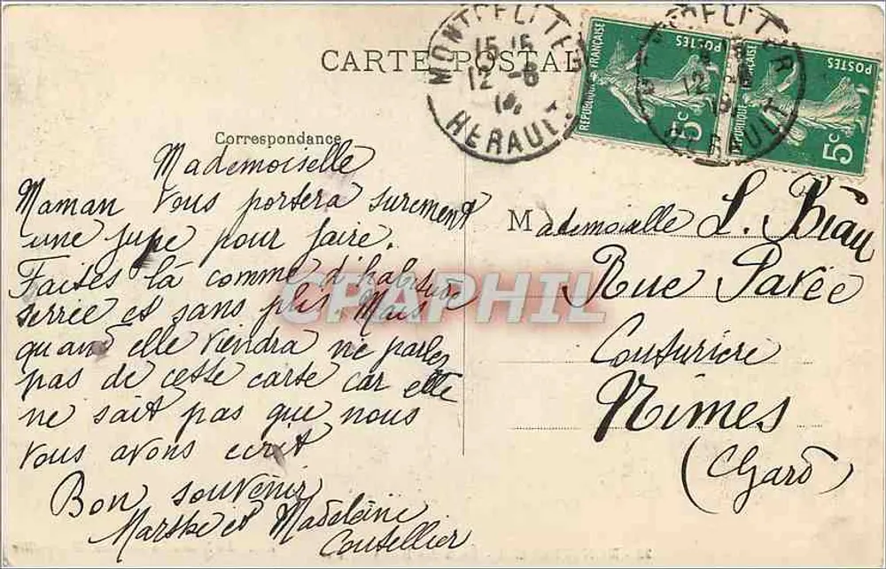 Montpellier — Akademia Sztuk Pięknych — Wyd. Nowych Galerii, Montpellier - Rewers