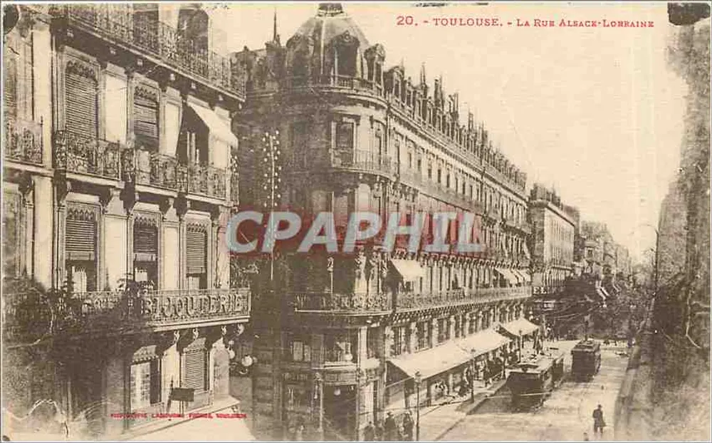Toulouse - La Rue Alsace-Lorraine — éditeur : Henriette Labeaume, n°20 - Recto