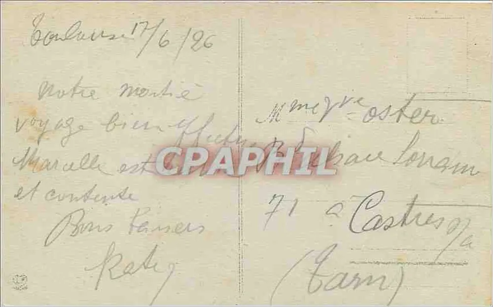Toulouse - La Rue Alsace-Lorraine — éditeur : Henriette Labeaume, n°20 - Verso