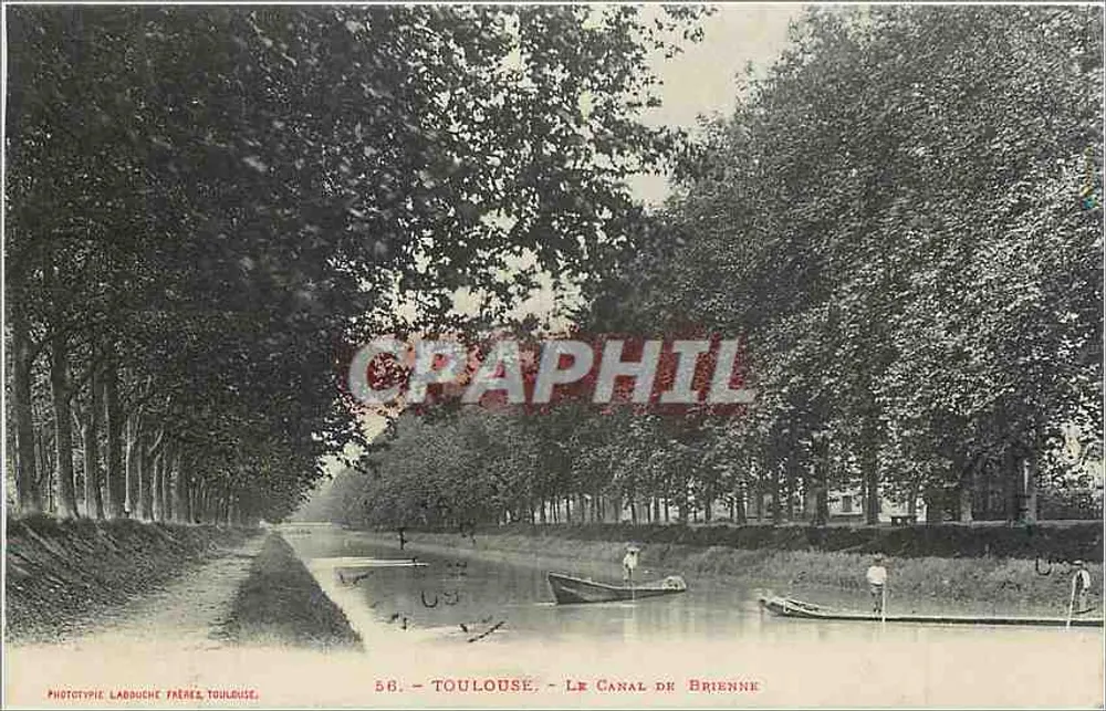 Toulouse — O Canal de Brienne — Fototipo Labouche Frères, Toulouse, n° 56 - Frente