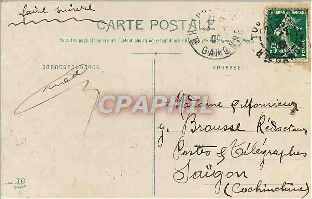 Toulouse — O Canal de Brienne — Fototipo Labouche Frères, Toulouse, n° 56 - Verso