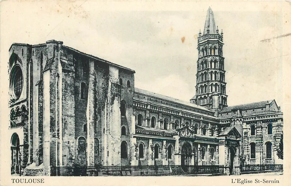 Toulouse — A Igreja de Saint-Sernin - Frente