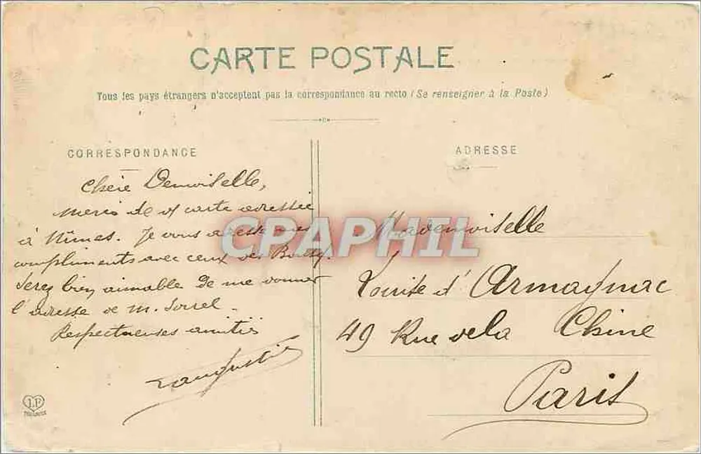 Toulouse - Die Matz Straße (Ecke der Marchands Straße) — Verlag: J. Labouche, Toulouse, Nr. 66 - Rückseite