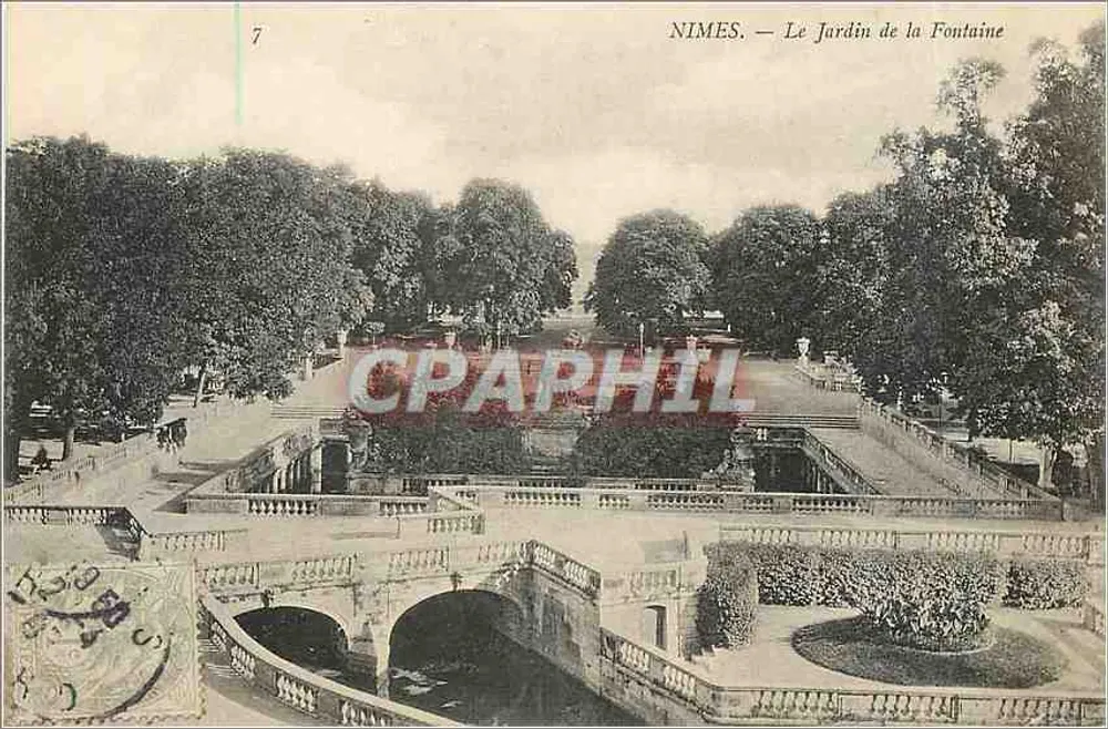Nîmes — Le Jardin de la Fontaine - Recto